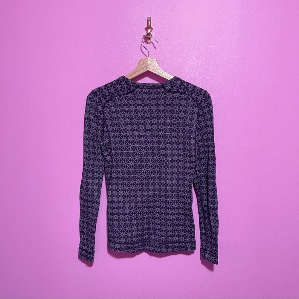 Smartwool Merino 250 Base Layer Pattern Crew Top Women’s Small Purple - Picture 7 of 9